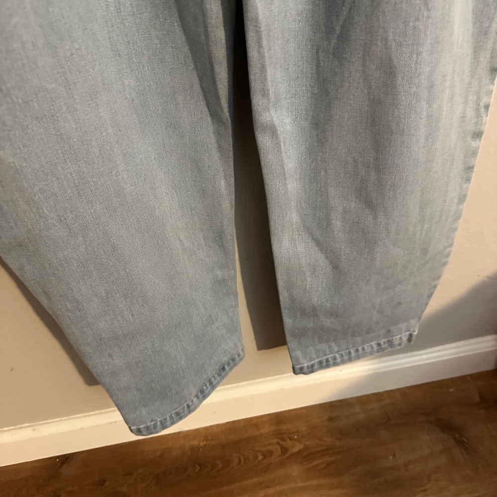 Lucy & Yak Originals Light Wash Denim Overalls Size L/R (Organic Cotton) - Picture 12 of 13